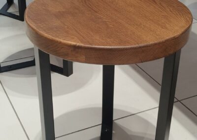Mobilier tabouret métal et bois sur mesure